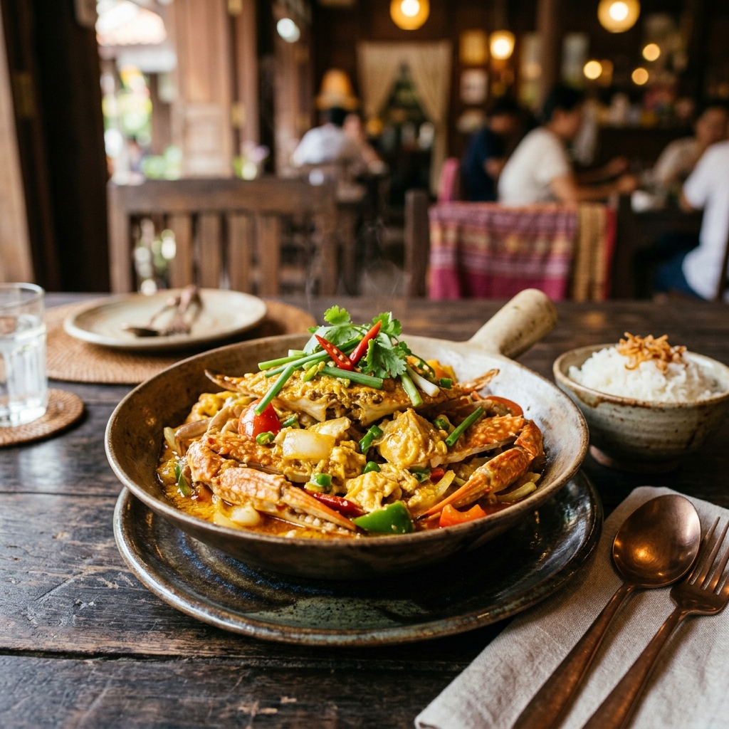 Crab with yellow curry powder